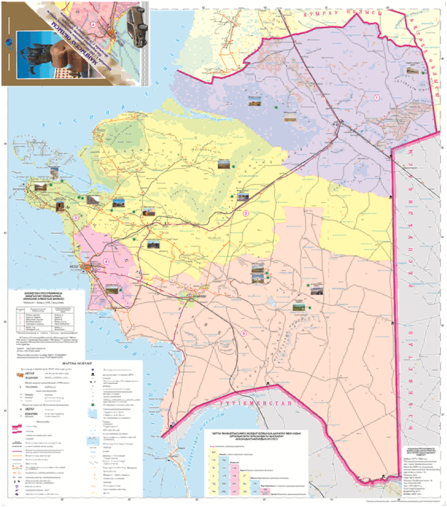 Карта достопримечательностей мангистау