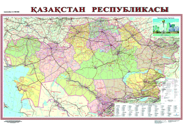 Политико административная карта казахстана