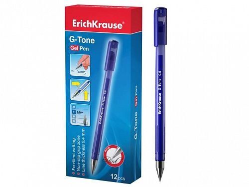 Ручка гелевая ERICH KRAUSE "G-Tone" 0,5 мм, синяя
