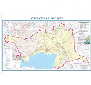 Карта атырауской области с населенными пунктами