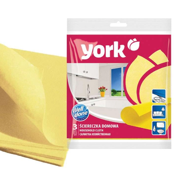 Салфетка из вискозы York, 35х35см, 3шт