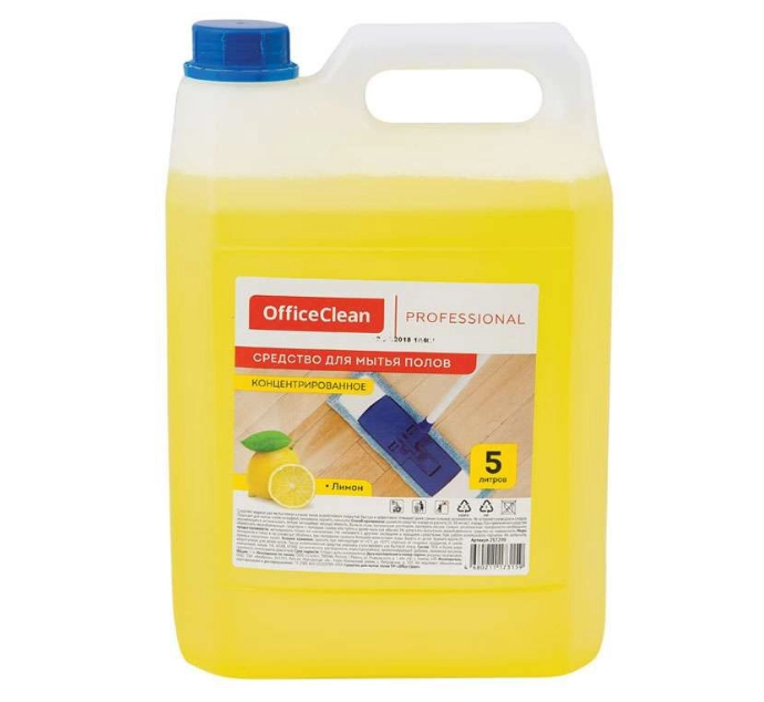 Универсальное средство для ухода за полами OfficeClean, "Лимон", 5л